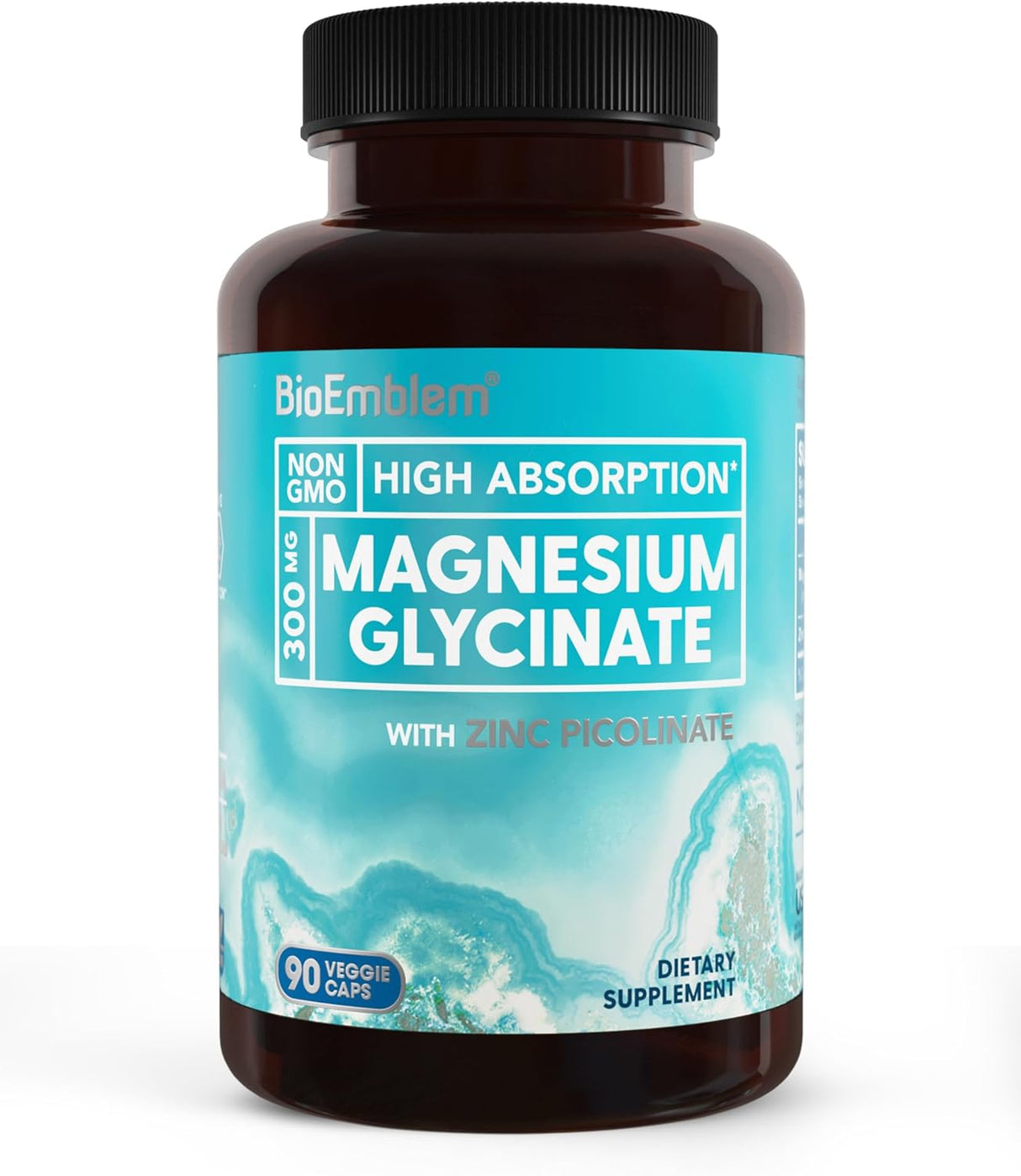 Magnesio Glicinato con Zinc BioEmblem 300mg 90 caps