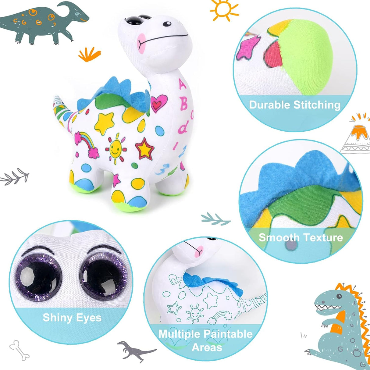 DRAWMYTOY Peluche para colorear, para niñas pequeñas