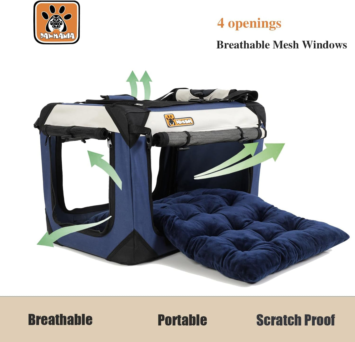 Transportín Extra Grande para Gatos y Perros, Plegable, Suave