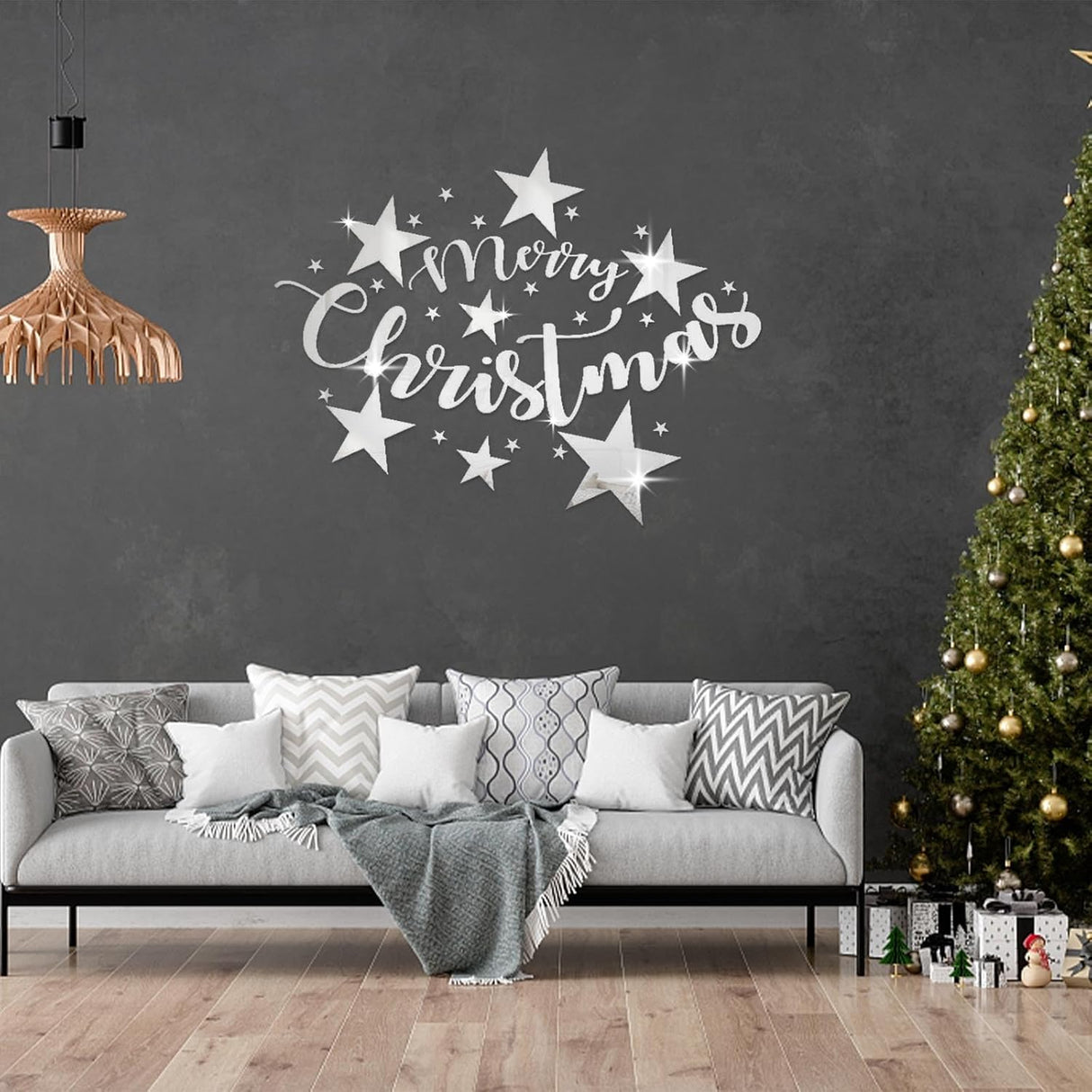 ALIBBON Decoraciones Navideñas, Vinilos Acrílicos para Pared
