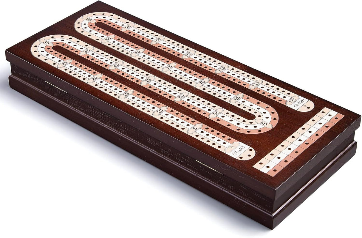 Juego de Cribbage AMEROUS con 9 Puntos y 2 Barajas, 3 Pistas