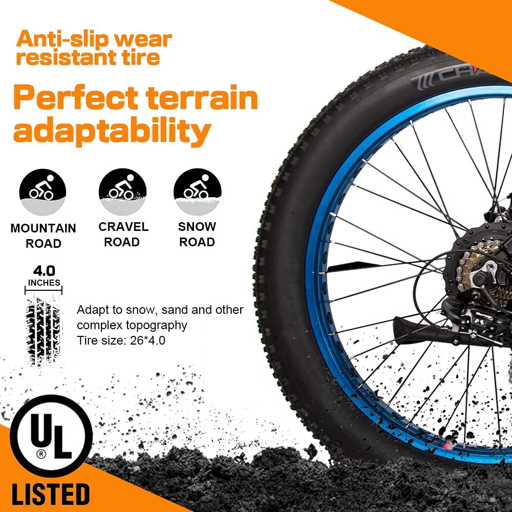 Bicicleta Eléctrica ECOTRIC 26” 500W, Batería 36V/12.5AH