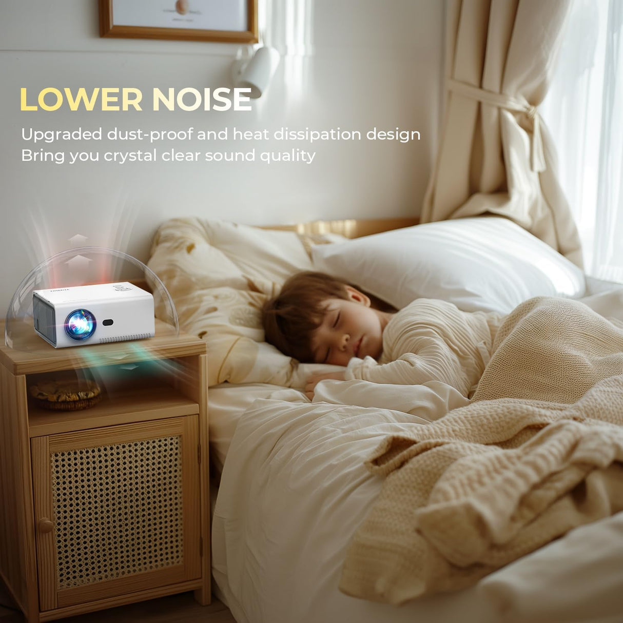 Proyector Mini YUZINO Full HD 1080P, WiFi, Bluetooth, 2024