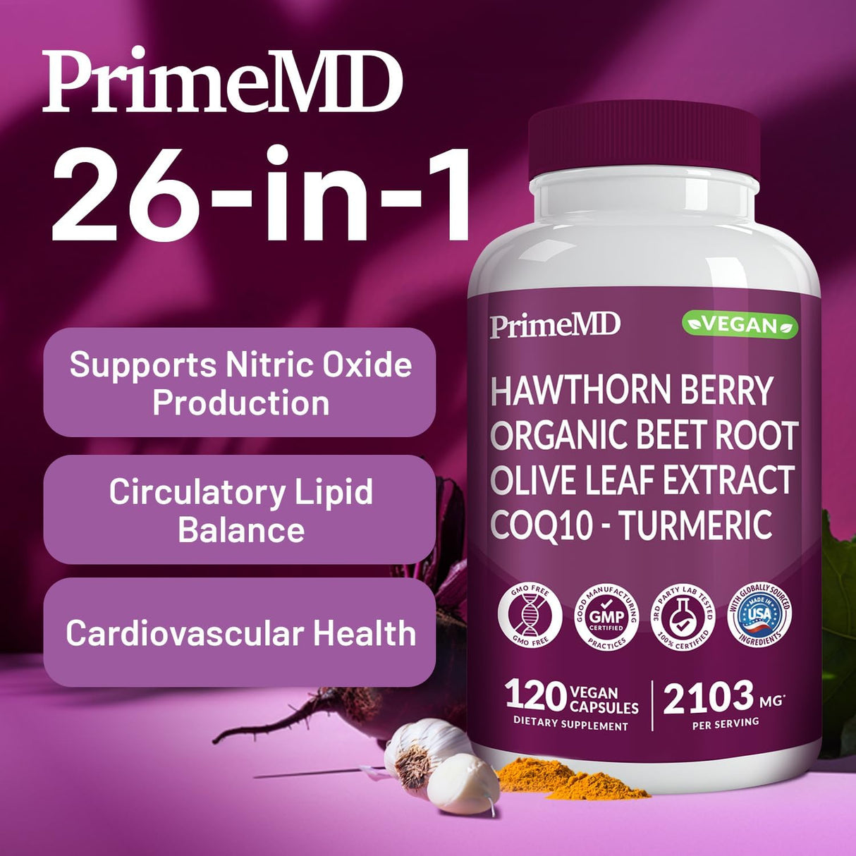 Suplemento de óxido nítrico 26 en 1 raíz de remolacha