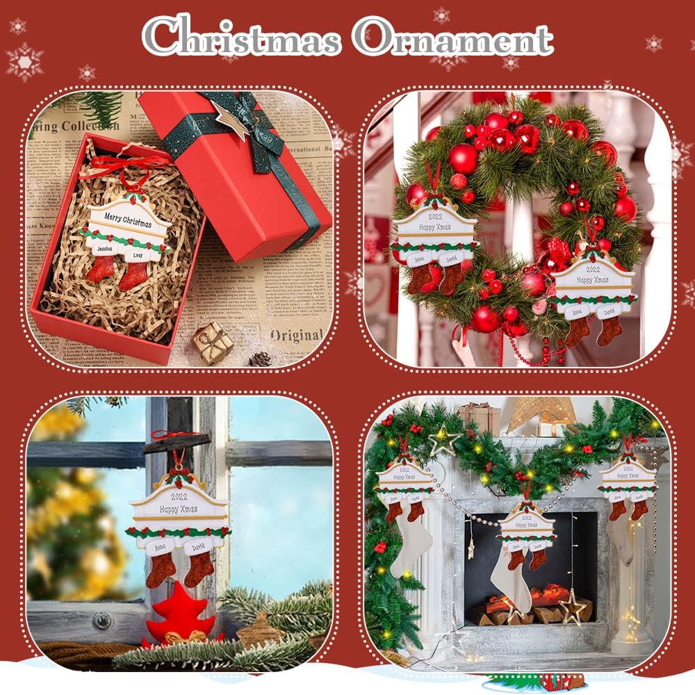 Adornos Navideños Personalizados 2024 - Familias 2-8 Nombres