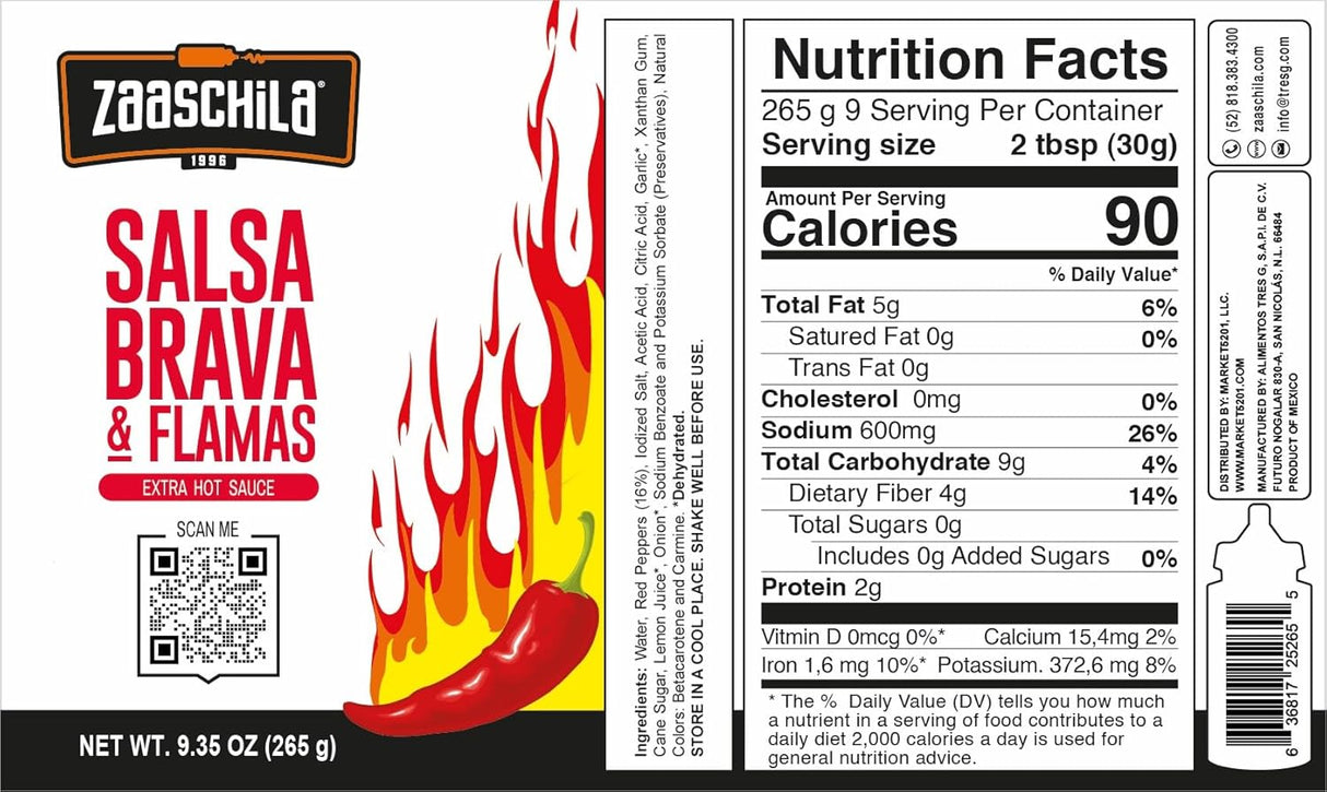 Salsa Mexicana Zaaschila Guacamole-Habanero 9.35oz 3pc pack