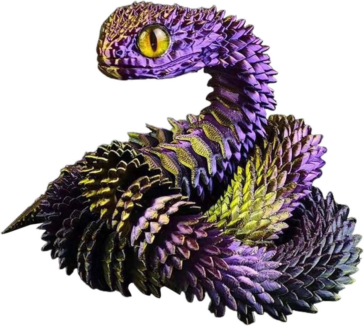 Juguete de serpiente impresa en 3D, flexible y articulado