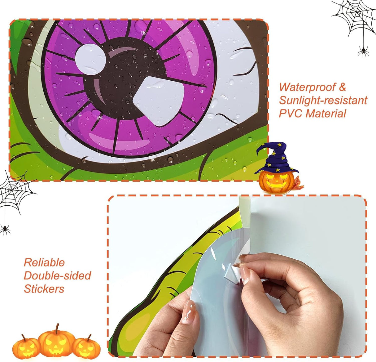 Kit de Decoraciones Halloween para Auto, Monstruo con Ojos Grandes