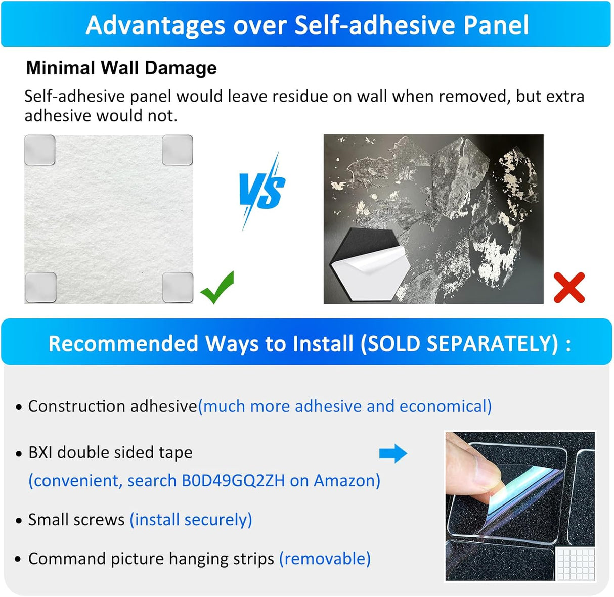 Paneles Acústicos BXI - 12 Piezas, 12x12x0.5 Pulgadas