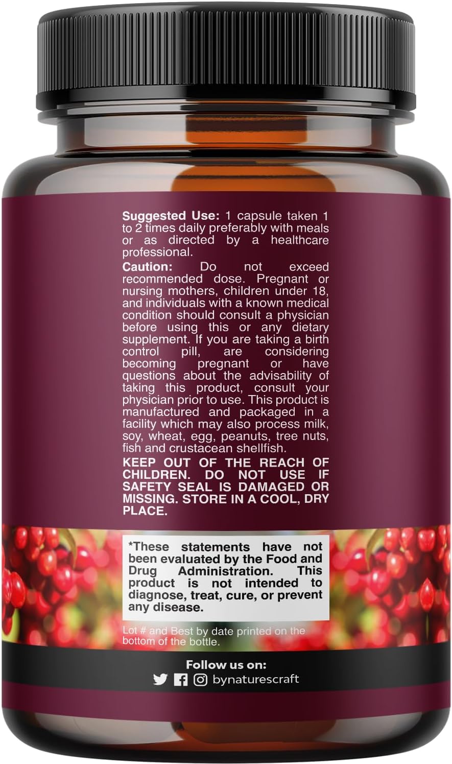 Suplemento Píldoras de arándano para limpieza y apoyo renal