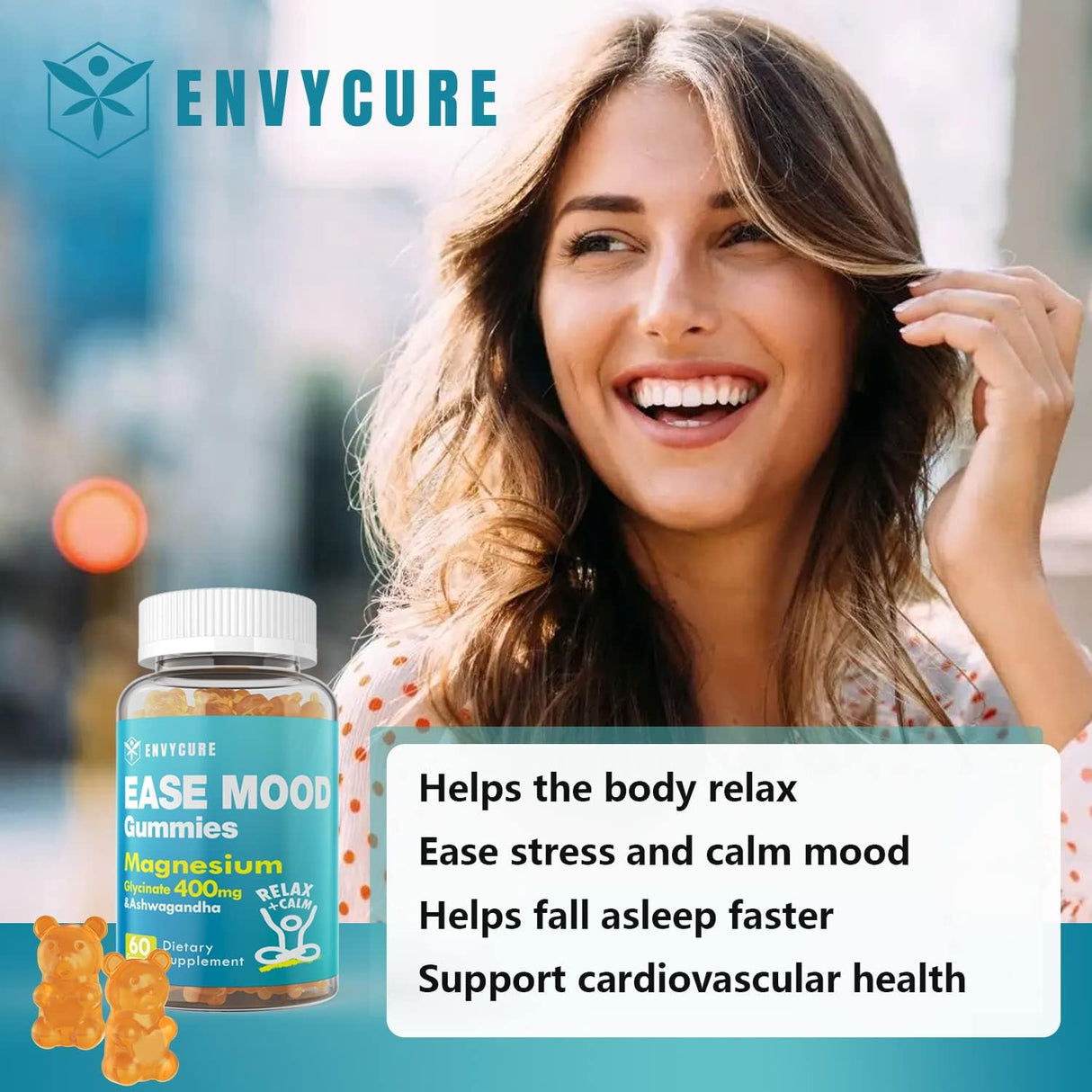 Suplemento Ashwagandha B1 B3 Rhodiola Rosea de magnesio 120u