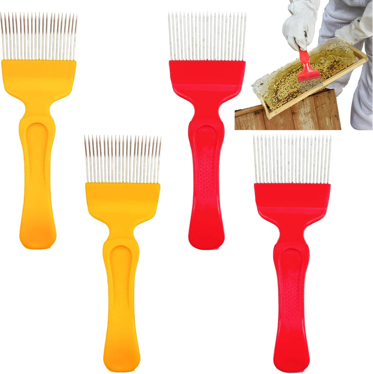 Juego de 4 tenedores para desopercular de acero inoxidable