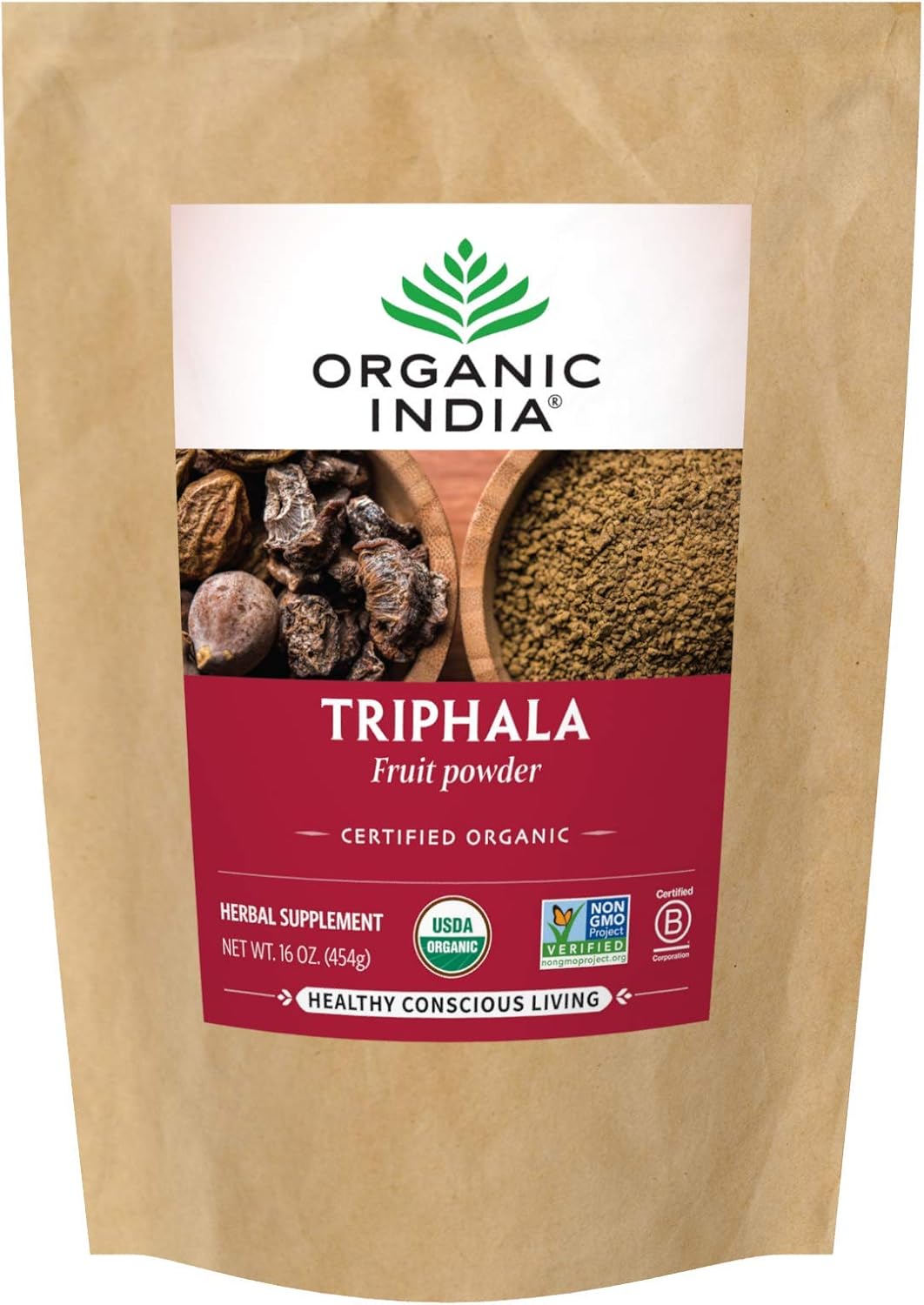 Suplemento ORGANIC INDIA Triphala Powder Apoyo inmunológico