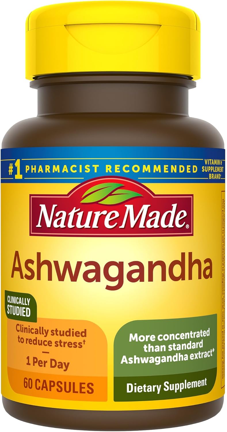 Suplemento Nature Made Ashwagandha 125 mg 60 cápsulas