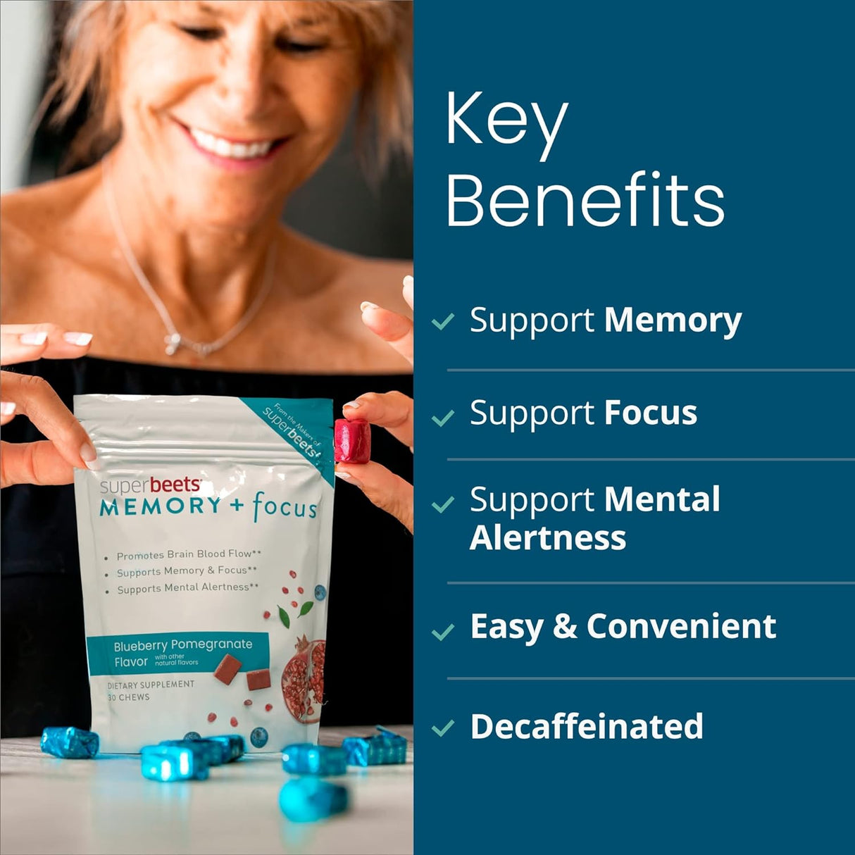 Suplemento Memory + Focus Chews - Ayuda a apoyar cerebral