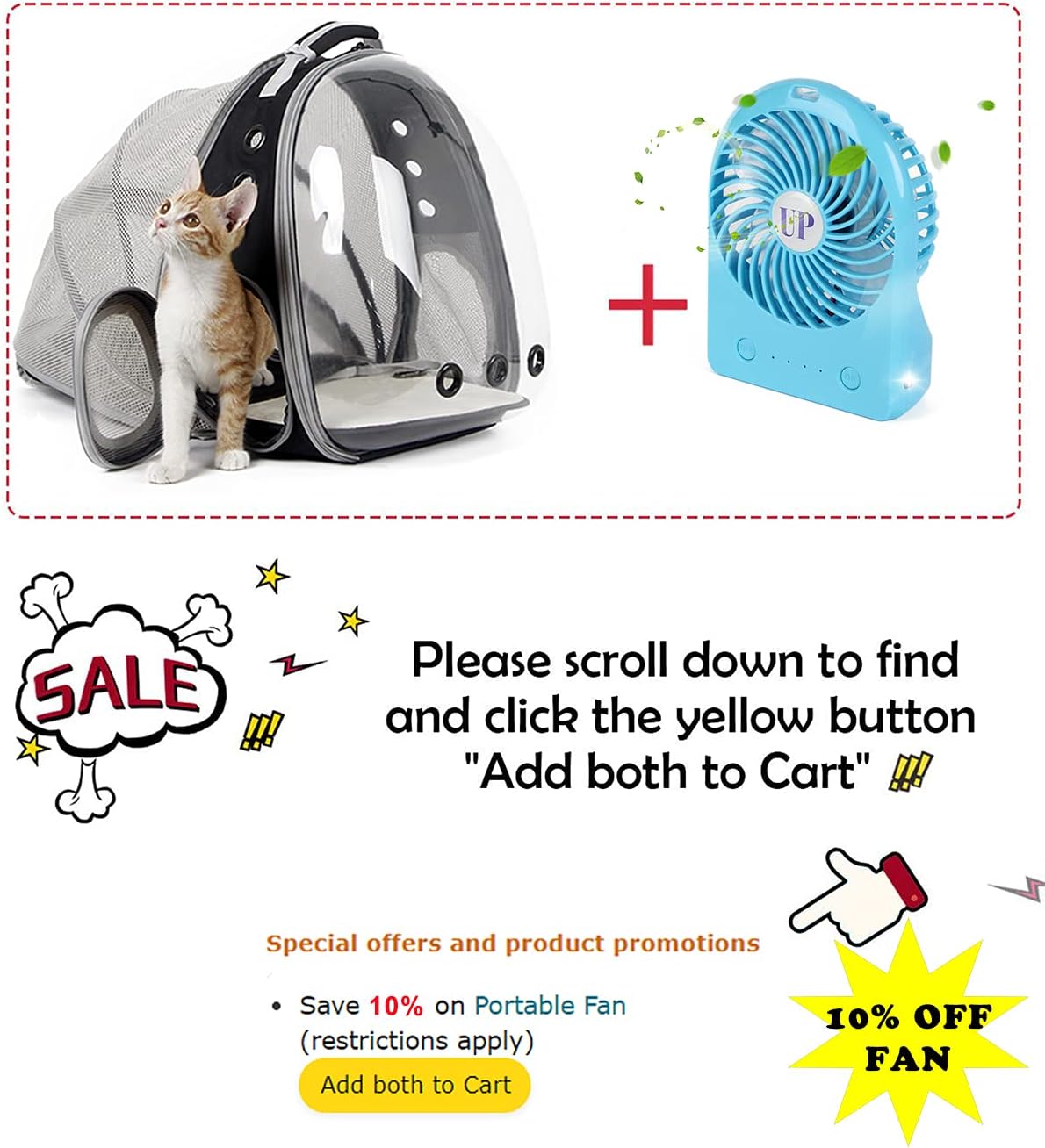 Mochila expandible para gatos se adapta a hasta 20 libras