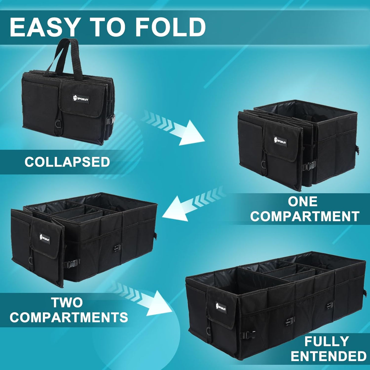 Organizador de Maletero Extra Grande Sposuit 98L Plegable