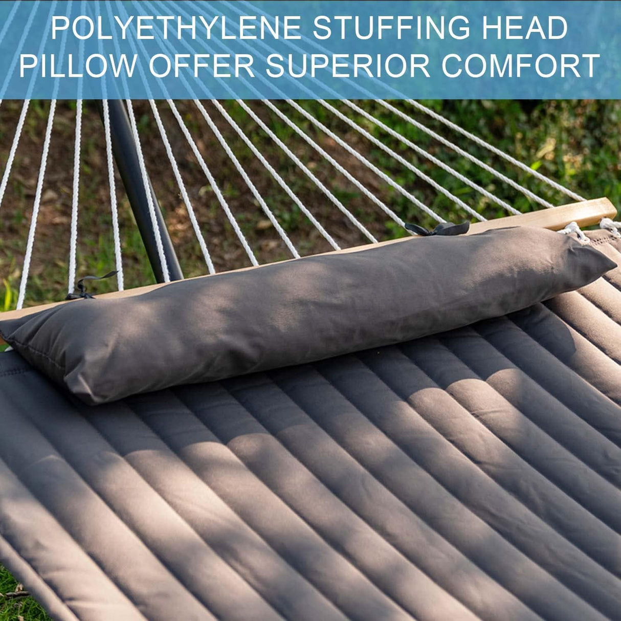 Hamaca Doble 12 FT Lazy Daze, con barra, 450 lbs, exterior