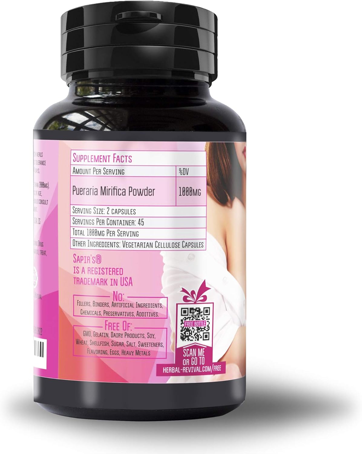 Cápsulas Pueraria Mirifica 2000mg - Mejora Pecho y Estrogeno