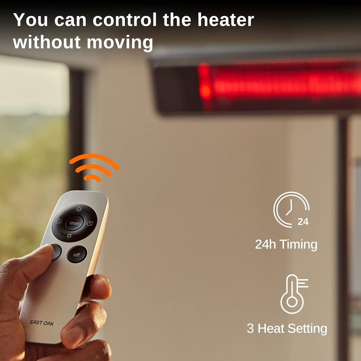 Calentador eléctrico de patio 1500 W con nanocristal