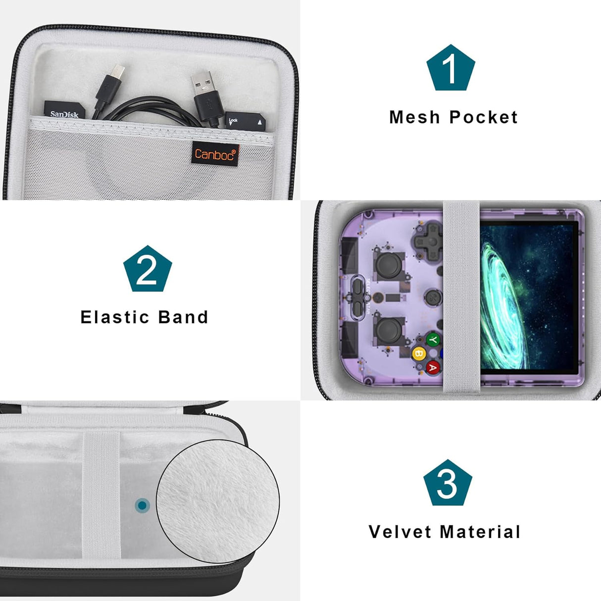 Estuche rígido compatible con consola de juegos portátil