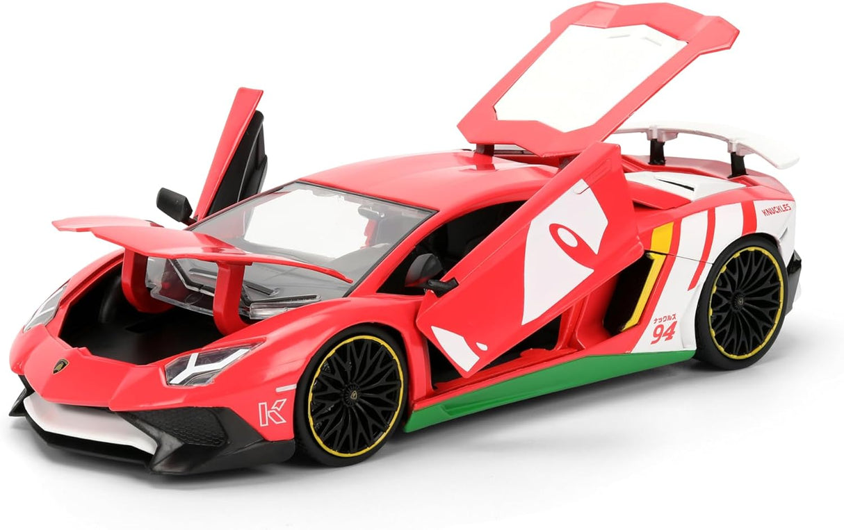 Jada Sonic Knuckles con Lamborghini Aventador SV, Vehículo y Figura