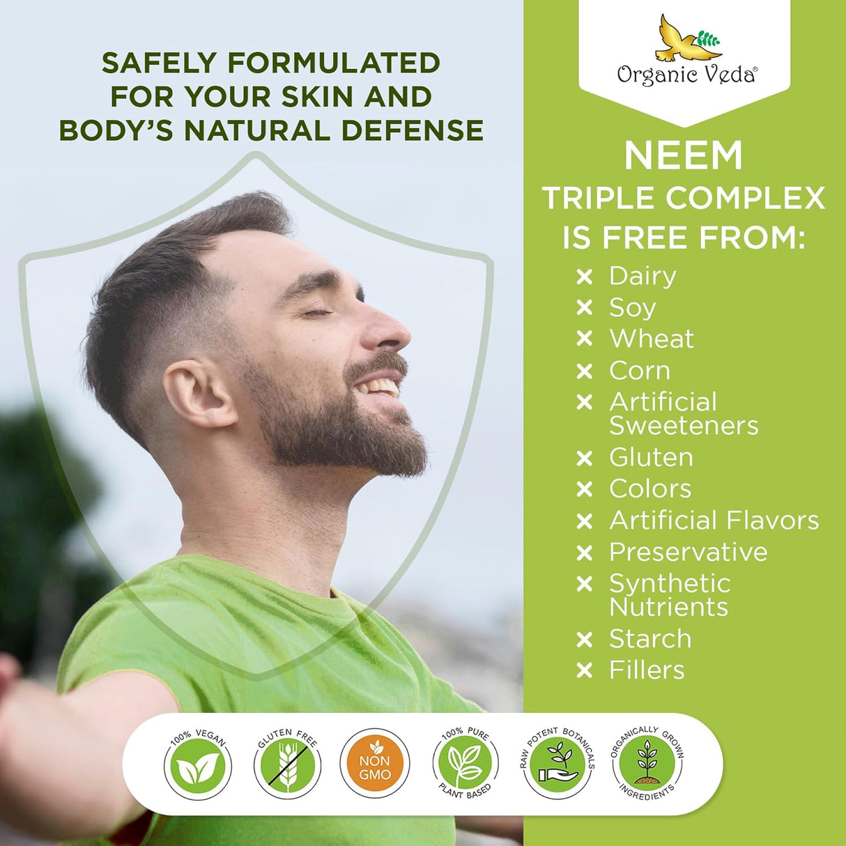 Suplemento Organic Veda herbales para piel clara 120 unidad