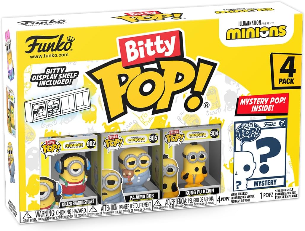 Mini Figuras Coleccionables Funko Bitty Pop! Minions 4-Pack