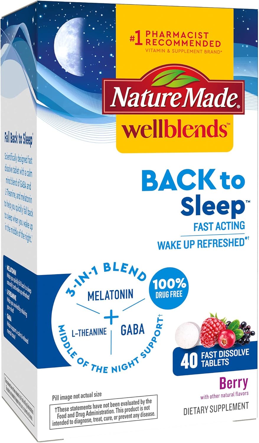 Suplemento Nature Made Wellblends Back to Sleep L teanina