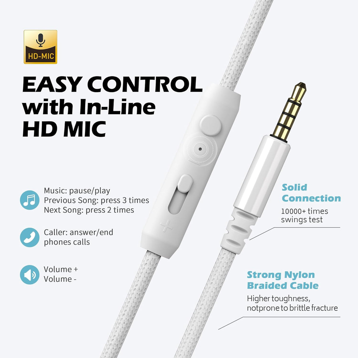 Auriculares AILIHEN C8 con micrófono y control de volumen