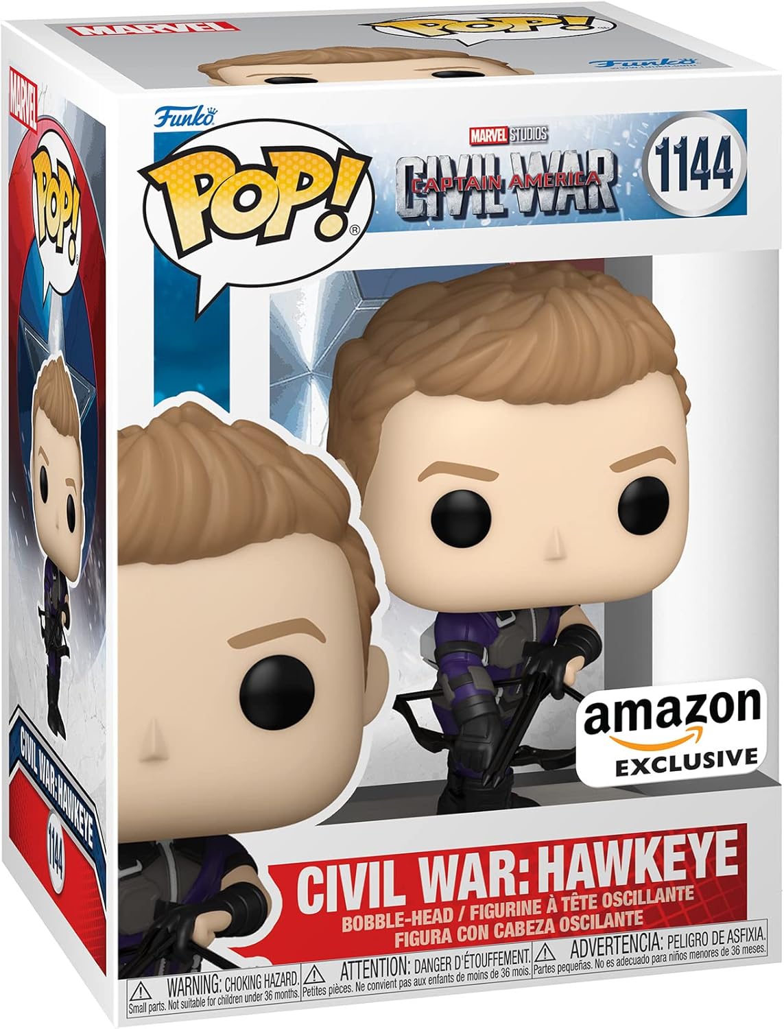 Figurita Funko Pop! Marvel: Hawkeye Civil War, Exclusiva Amazon