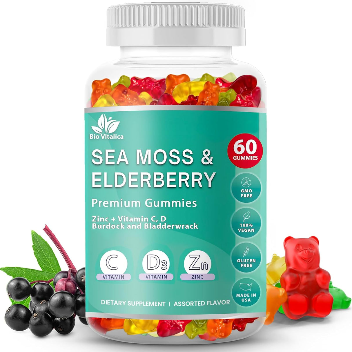 Gomitas de Musgo Marino BioVitalica - Inmunidad y Detox