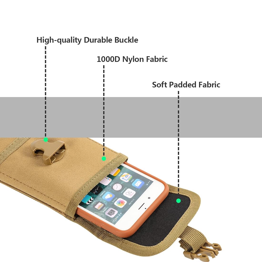 Funda para teléfono con clip para cinturón