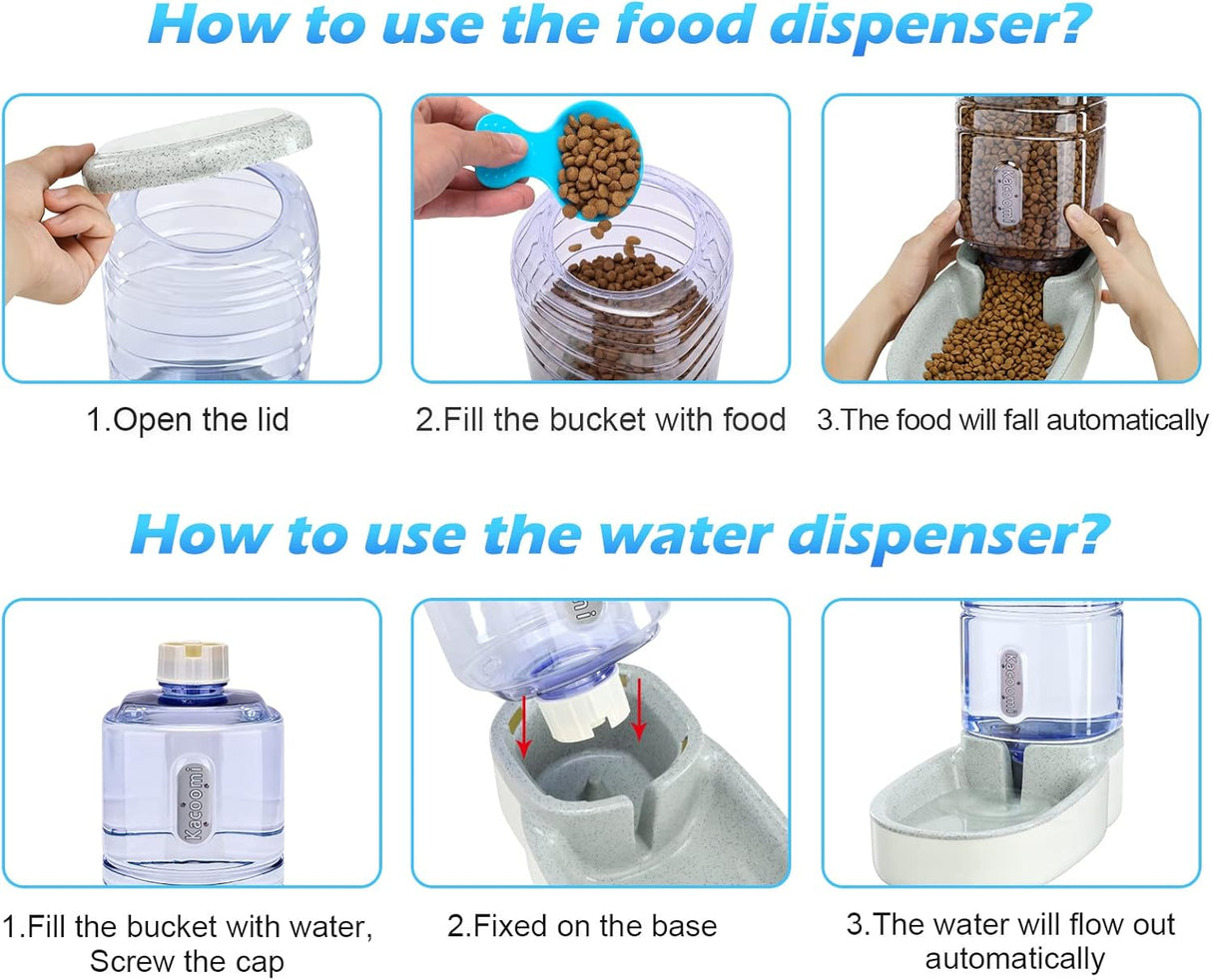 Comedero automático para gatos y dispensador de agua