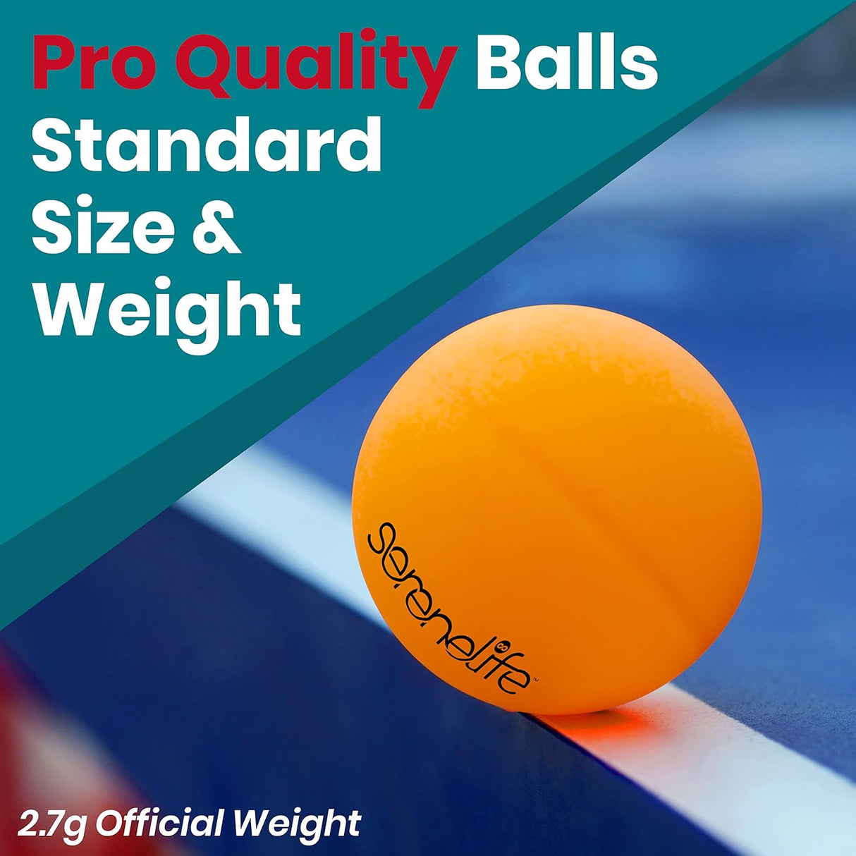 Raquetas de Tenis de Mesa juego de 4 SERENELIFE SLPPRAC