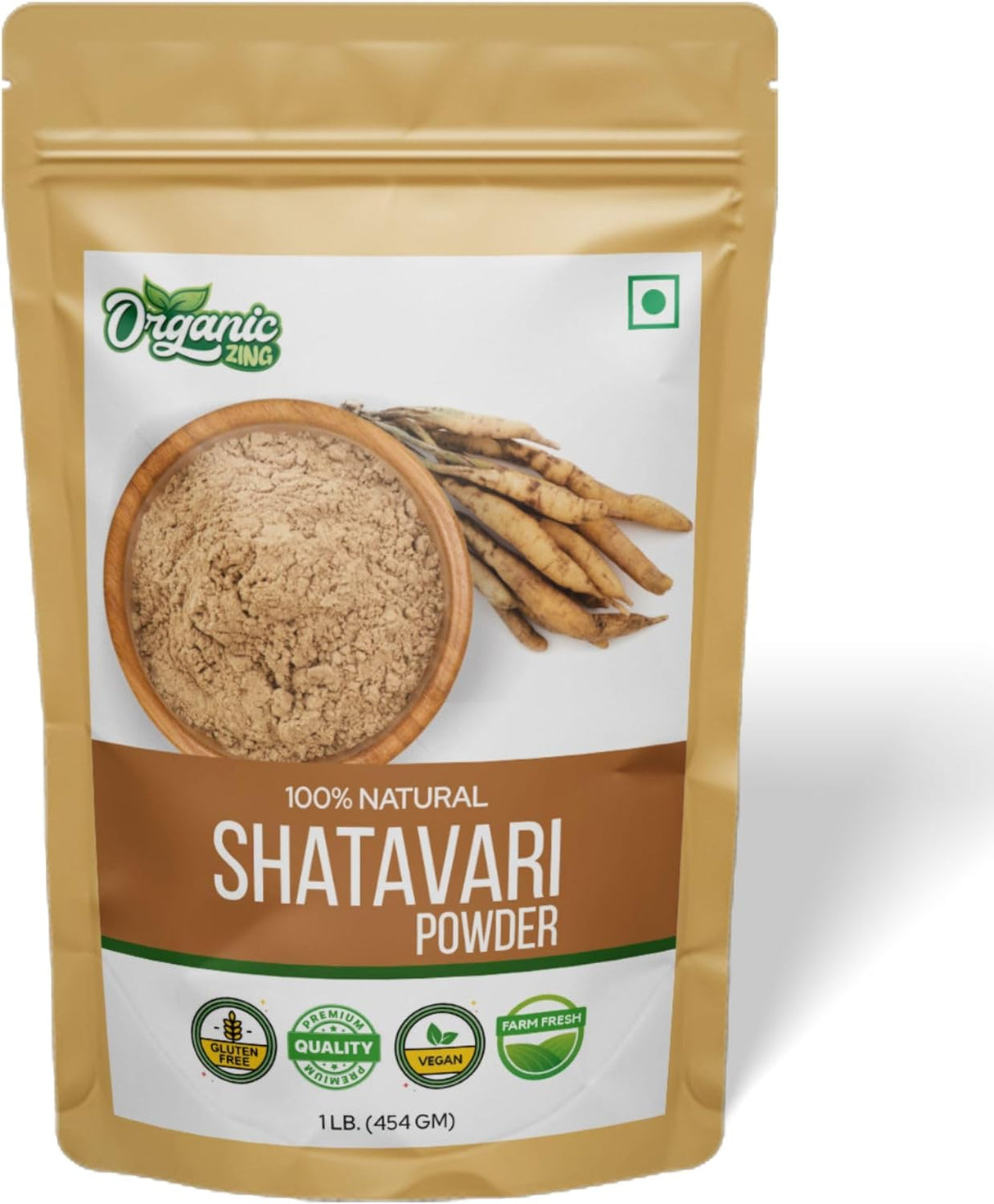 Suplemento Shatavari en polvo orgánico para la salud 16 oz