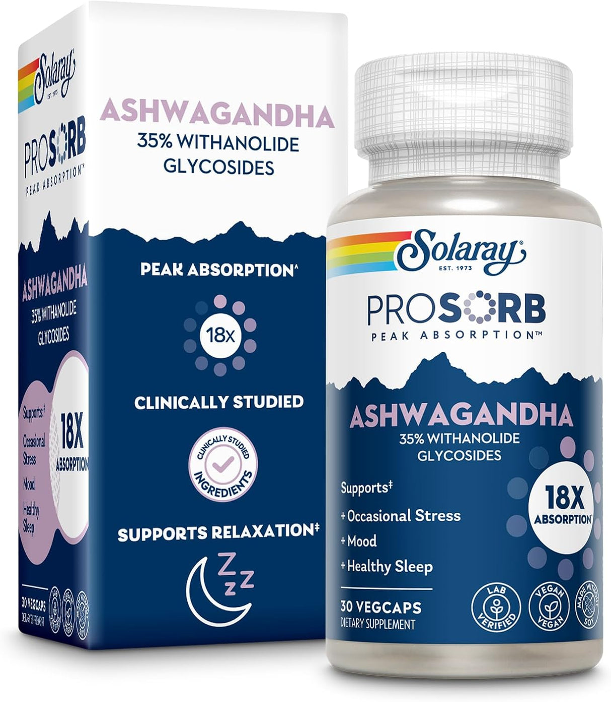 SOLARAY Cápsulas Ashwagandha 240 mg 30 VegCaps
