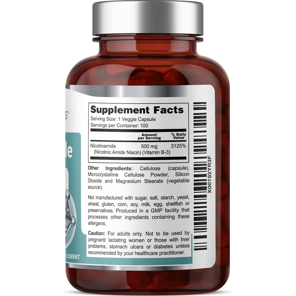 Suplemento B-3 Nicotinamide 500 mg 100 caps