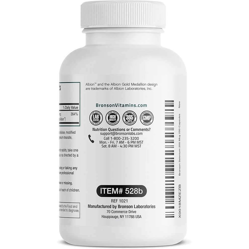 Suplementos Selenio de 200 mcg para sistema inmunológico