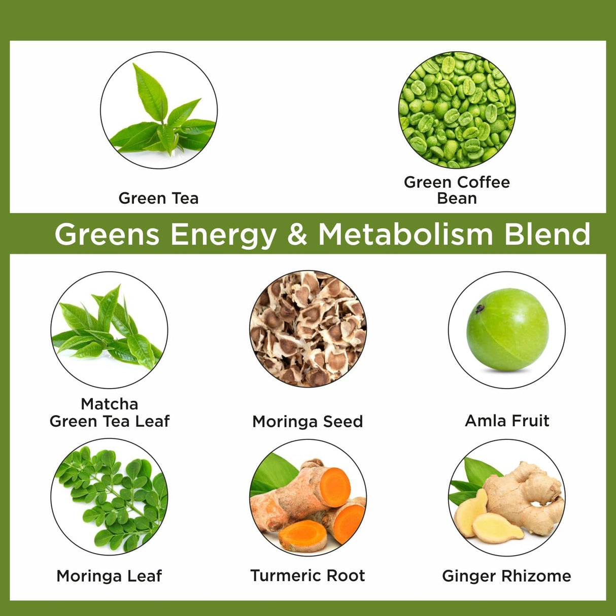 Suplemento de Té Verde Moringa y Matcha con ECGC y Cúrcuma