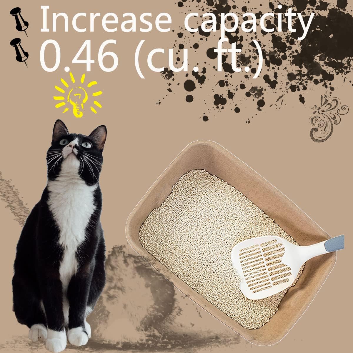 Paquete de 15 cajas de arena desechables para gatos Artuxer