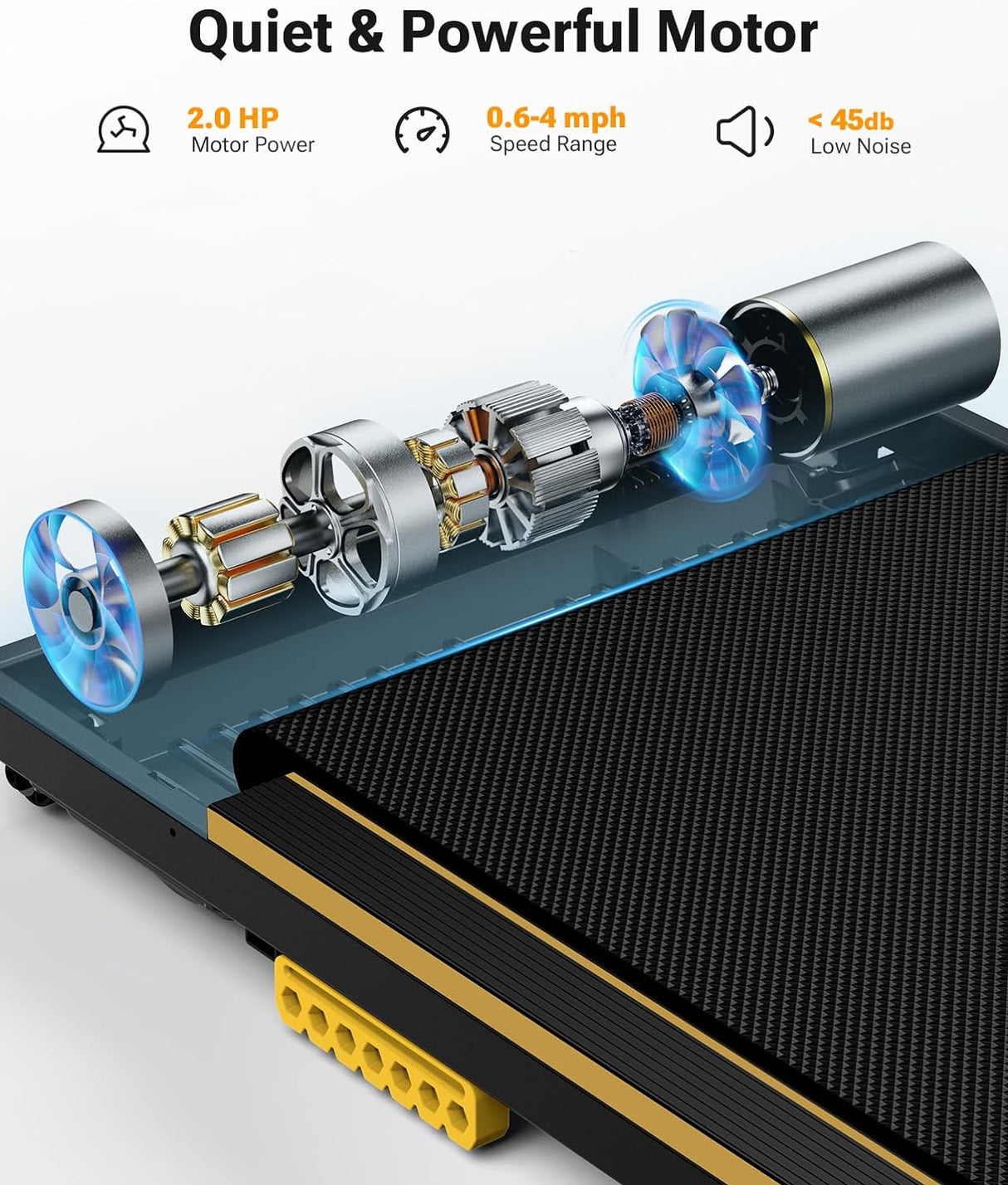 Caminadora UREVO 2 en 1, portátil, control remoto, modelo T1