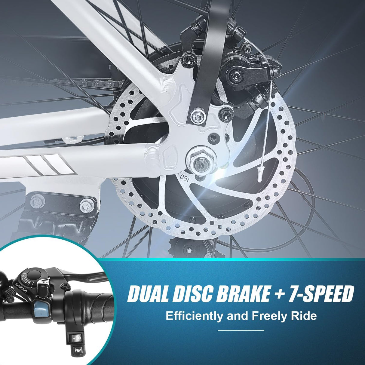 Bicicleta eléctrica ANCCHER 26, 500W, 60 millas, modelo 2023