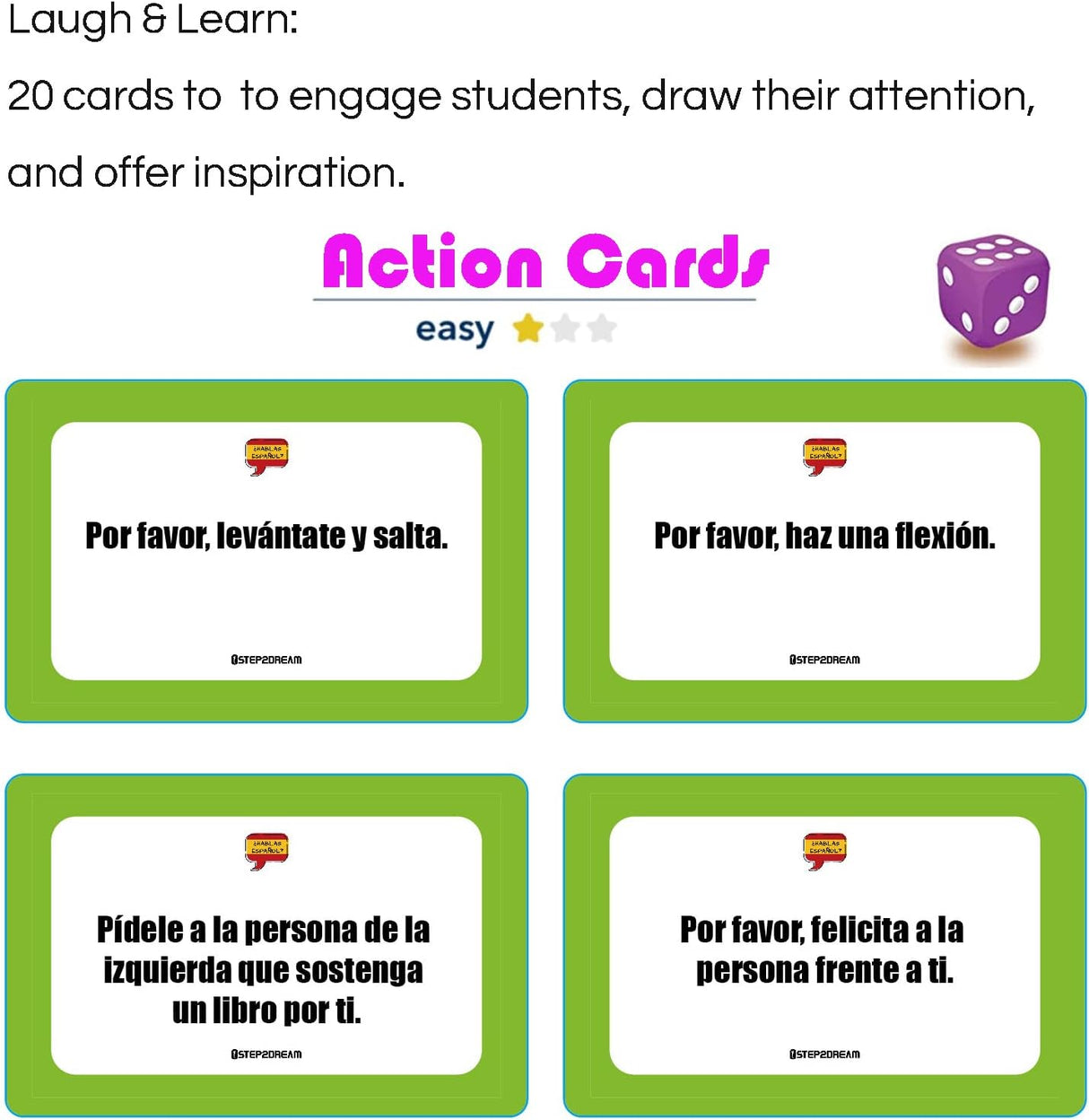 Juego de Mesa Conversacional Español 1step2dream - Niños