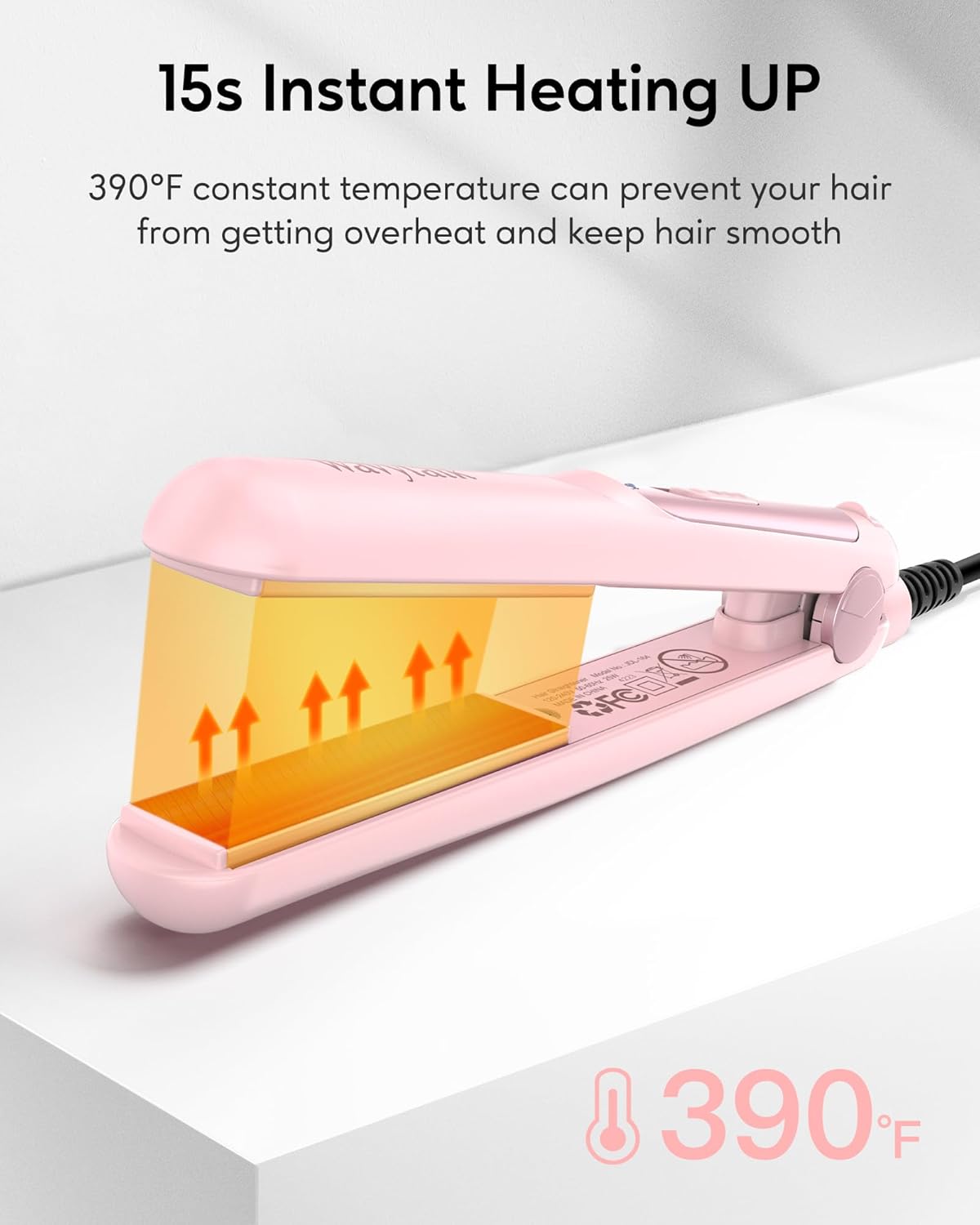 Mini plancha plana portátil de doble voltaje para flequillo