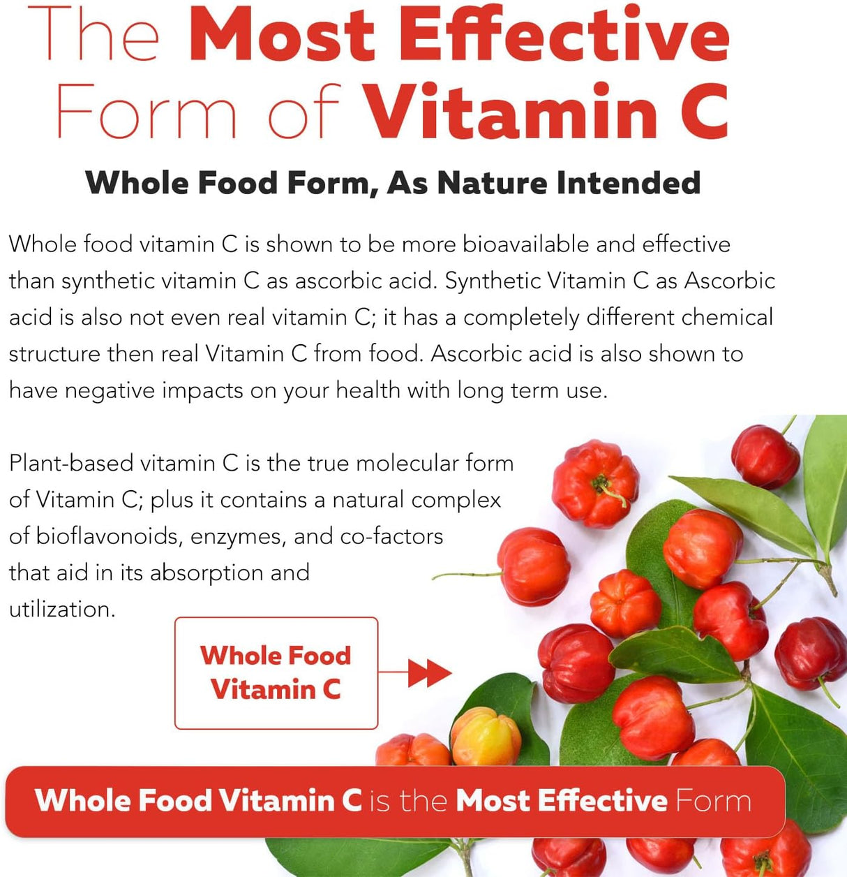Vitamina C Orgánica de Frutas con Cofactores de Absorción