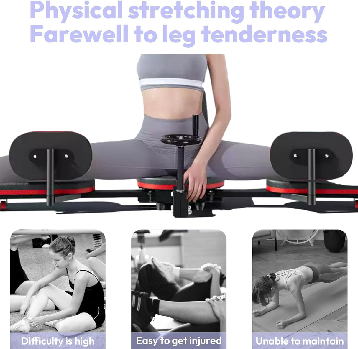 Estirador de Piernas Pro, Heavy Duty, 330LBS, Máquina de Ejercicio