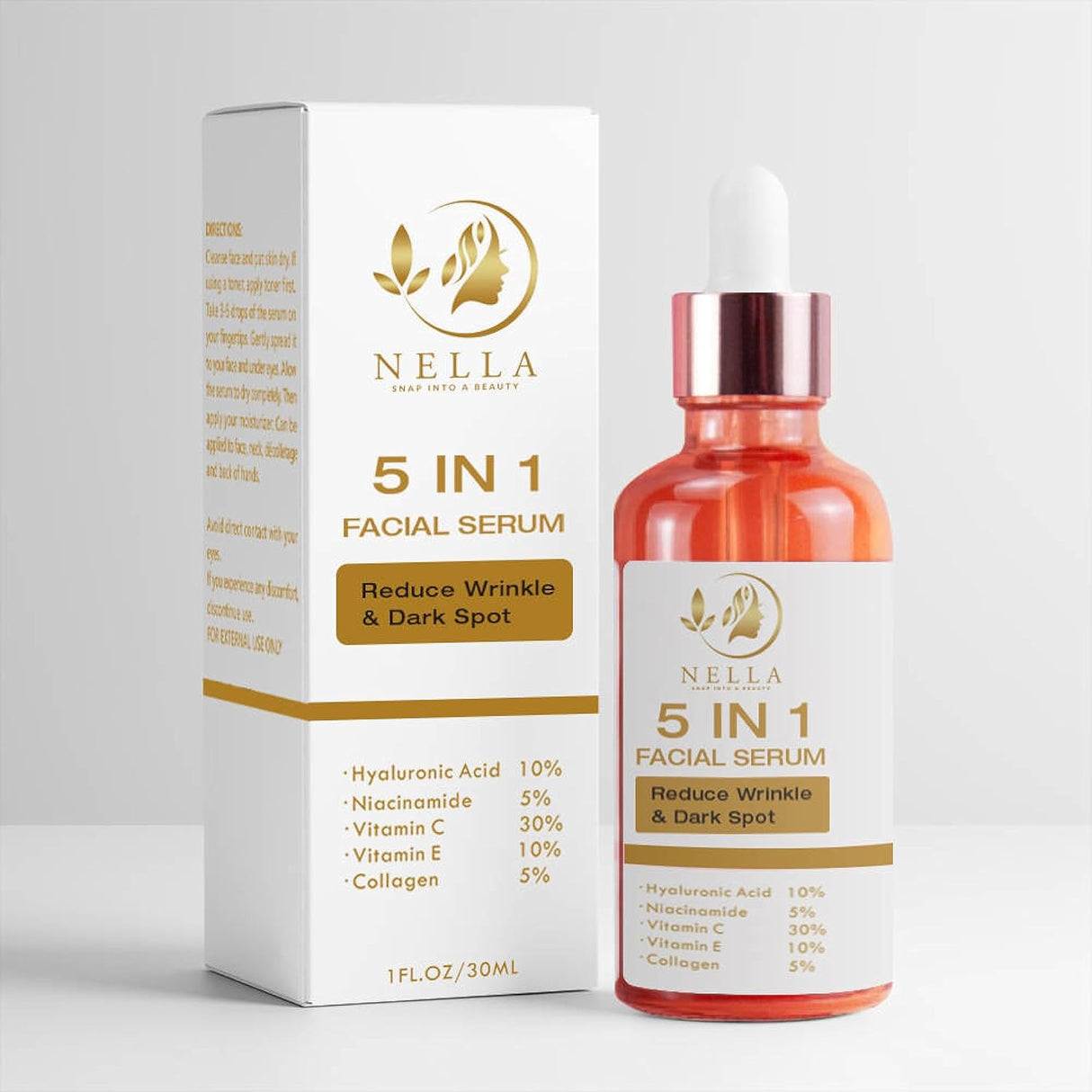 Suero Facial de Vitamina C con Colágeno y Ácido Hialurónico