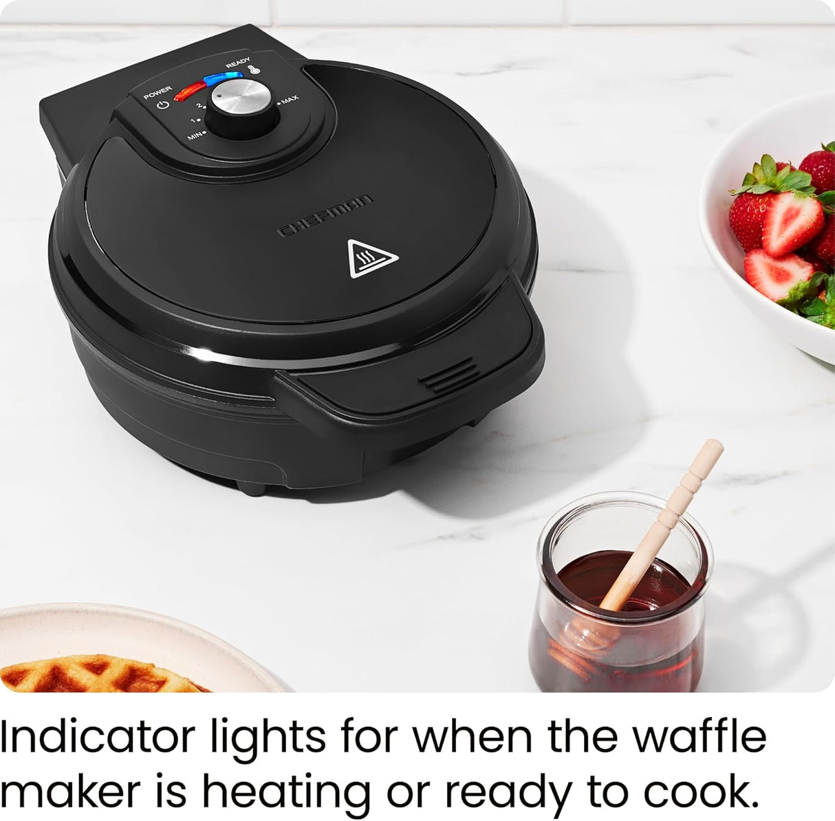 Máquina para hacer waffles belgas con control de temperatura