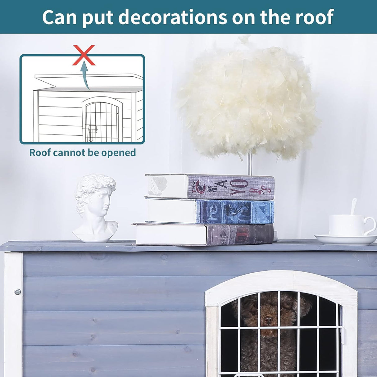 Casa de madera para perros con piso elevado Petsfit